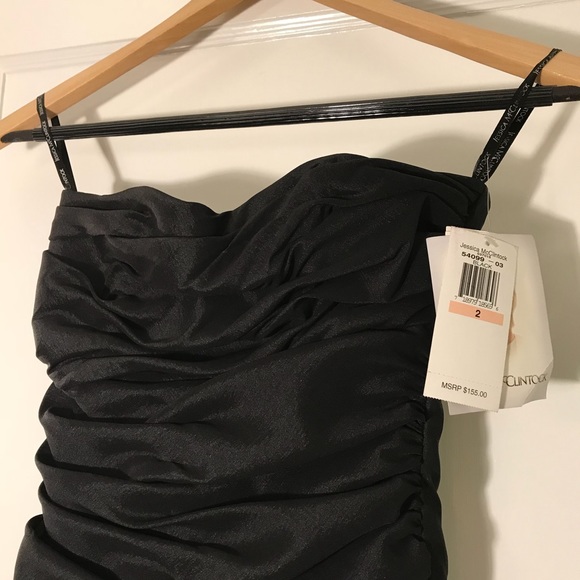 NWT Jessica McClintok Ruched Strapless Dress - Picture 2 of 5